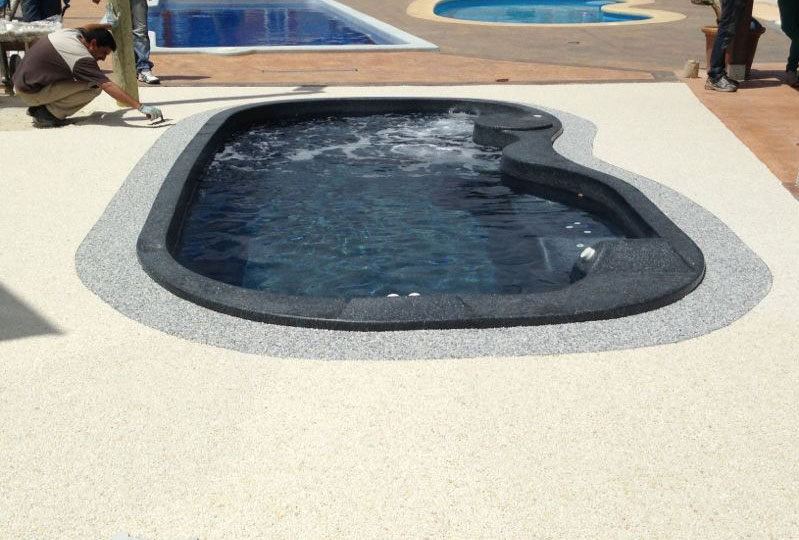 Swimming pool stone pebbles